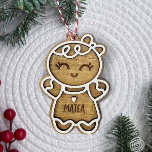 Princess Keksić - Drvena kuglica za bor s imenom