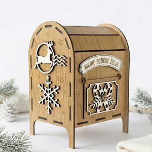 Dekoracija za djecu, poštanski sandučić za pisma Djedu Božićnjaku